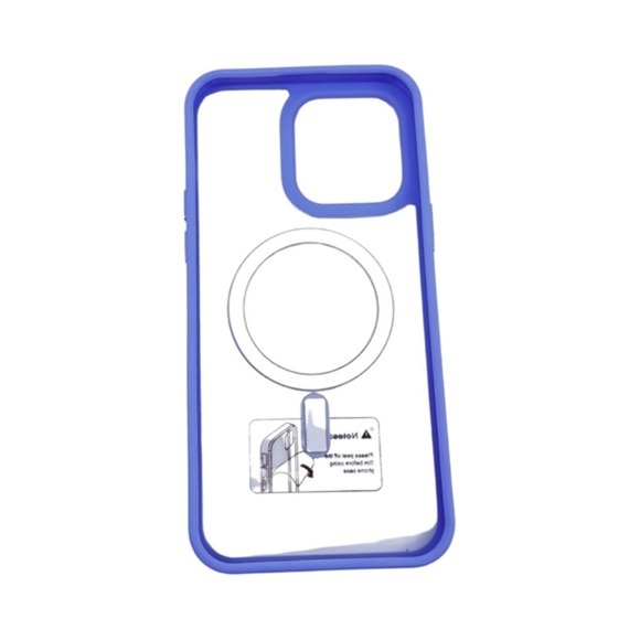𝗠𝗮𝗴𝗻𝗲𝘁𝗶𝗰 Clear Case for iPhone 15 Pro Max: Cover Dark-Purple - Picture 2 of 2